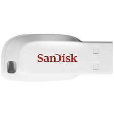 FLASH MEMORY SANDISK 16GB CRUZER BLADE USB BLANCO